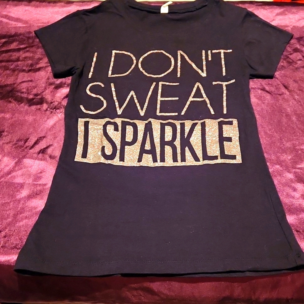 BLACK GLITTERY / T-SHIRT SIZE L